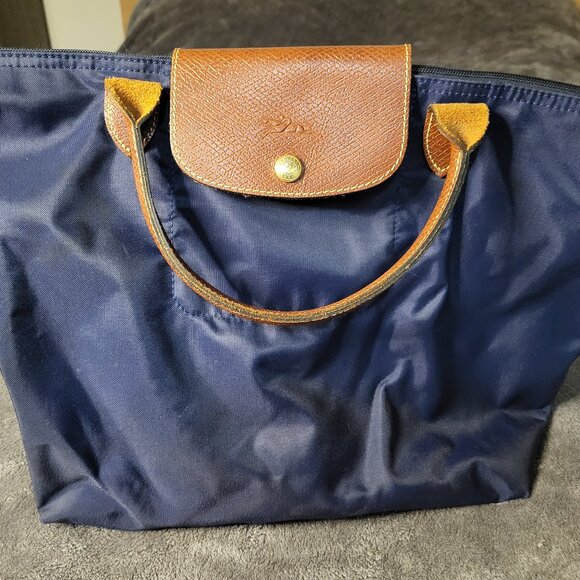 Longchamp Le Pliage Blue Totebag - Picture 1 of 10